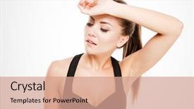  Presentation with fitness and beauty - Presentation theme featuring workout wipes the sweat background and a coral colored foreground