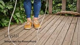  Presentation with workout - Presentation design with workout-with-a-heavy-jump background and a coral colored foreground