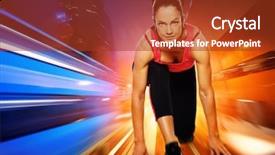  Presentation with ready - Amazing theme having workoutdiet - female sportiest ready backdrop and a tawny brown colored foreground