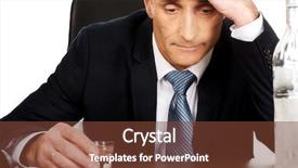  Presentation with alcohol vodka - Amazing PPT theme having addiction alcohol - overworked man drinking vodka backdrop and a tawny brown colored foreground