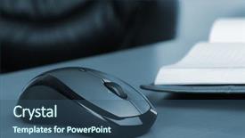  Presentation with diary - Slide set consisting of workplace business person in the office diary and mouse background and a ocean colored foreground