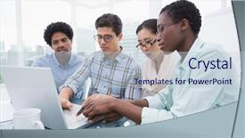  Presentation with business casual - Presentation consisting of workplace communication - casual business team having background and a lemonade colored foreground