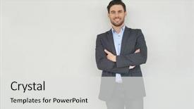  Presentation with smiling kids at summer camp - Beautiful PPT layouts featuring teamwotk gray - handsome businessman smiling at camera backdrop and a light gray colored foreground