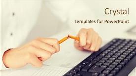  Presentation with workplace stress - Colorful presentation theme enhanced with workplace conflict - business office stress problem concept backdrop and a cream colored foreground