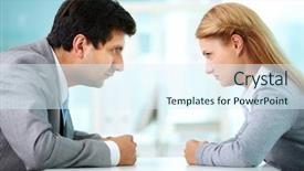  Presentation with conflict workplace - Theme having success achievement winning gain profit concept background and a light gray colored foreground