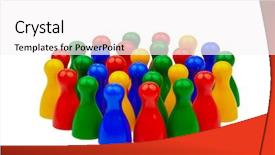  Presentation with existence - Audience pleasing presentation theme consisting of workplace diversity - integration through co-existence backdrop and a white colored foreground