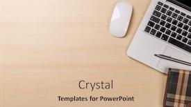  Presentation with notepad - Slide set with workplace-essentials-laptop-notepad and a lemonade colored foreground