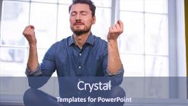  Presentation with mother doing yoga kids - PPT layouts having workplace flexibility - young male executive doing yoga background and a ocean colored foreground