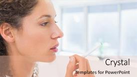  Presentation with power electronic - Audience pleasing presentation design consisting of workplace habbit - casual businesswoman smoking an electronic backdrop and a lemonade colored foreground