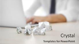  Presentation with candy - Presentation theme having workplace habbit - close up view of candy background and a light gray colored foreground