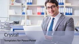  Presentation with disability disabled signs rendering 3d - Beautiful slides featuring workplace inclusion - disabled businessman working backdrop and a  colored foreground