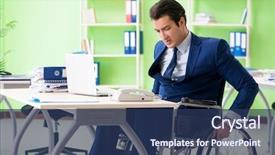  Presentation with design disabled kids - Audience pleasing slide deck consisting of workplace inclusion - disabled businessman working backdrop and a ocean colored foreground