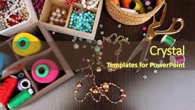  Presentation with workplace - PPT theme enhanced with workplace of jewellery maker close background and a tawny brown colored foreground