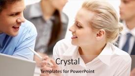  Presentation with pen and a book - Theme enhanced with workplace learning - businesswoman holding pen and pointing background and a lemonade colored foreground