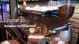  Presentation with alcohol - PPT theme featuring workplace-of-contemporary-barista background and a tawny brown colored foreground