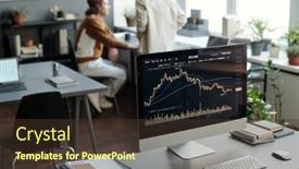  Presentation with data analyst - Theme featuring workplace-of-financial-analyst background and a tawny brown colored foreground