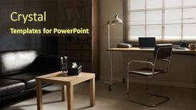  Presentation with psychotherapy - Theme enhanced with workplace-of-psychologist-by-window background and a tawny brown colored foreground