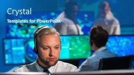  Presentation with air traffic control tower - Beautiful PPT theme featuring workplace-of-the-air-traffic backdrop and a ocean colored foreground