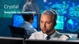  Presentation with radar - Audience pleasing slide set consisting of workplace-of-the-air-traffic backdrop and a ocean colored foreground