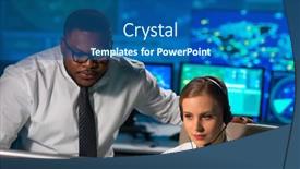  Presentation with air traffic control tower - Cool new slides with workplace-of-the-air-traffic backdrop and a ocean colored foreground