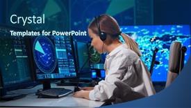  Presentation with air traffic control tower - PPT layouts consisting of workplace-of-the-air-traffic background and a ocean colored foreground