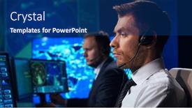  Presentation with air traffic control tower - Theme enhanced with workplace-of-the-air-traffic background and a ocean colored foreground