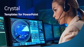  Presentation with radar - Slides enhanced with workplace-of-the-air-traffic background and a navy blue colored foreground