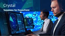  Presentation with air traffic control tower - Presentation with workplace-of-the-air-traffic background and a ocean colored foreground