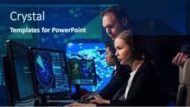  Presentation with air traffic control tower - Slides featuring workplace-of-the-air-traffic background and a ocean colored foreground