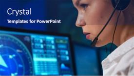 Presentation with air traffic control tower - Presentation design having workplace-of-the-air-traffic background and a navy blue colored foreground