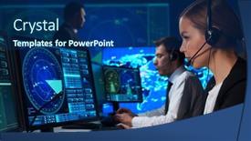  Presentation with radar - Slide deck consisting of workplace-of-the-air-traffic background and a ocean colored foreground