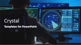  Presentation with radar - Slides consisting of workplace-of-the-professional-air background and a wine colored foreground