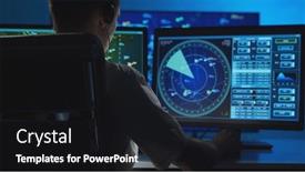  Presentation with air traffic control tower - PPT theme consisting of workplace-of-the-professional-air background and a black colored foreground