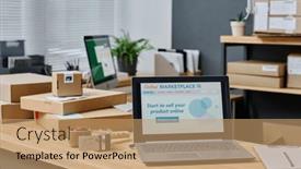  Presentation with volunteer - Theme enhanced with workplace-of-volunteer-with-homepage background and a coral colored foreground