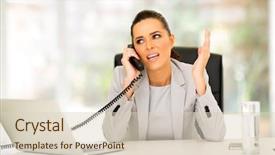  Presentation with workplace stress - Amazing theme having workplace stress - confused office worker talking backdrop and a  colored foreground