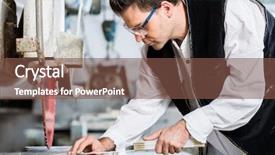  Presentation with birthday diamond - Audience pleasing PPT layouts consisting of workplace treat - handyman in stone carving factory backdrop and a tawny brown colored foreground