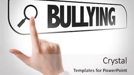  Presentation with virtual workplace - Slide set enhanced with workplace violence - bullying written in search bar background and a light gray colored foreground