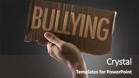  Presentation with workplace bullying - PPT layouts with workplace violence - bullying background and a dark gray colored foreground