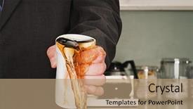  Presentation with workplace violence - Audience pleasing presentation consisting of workplace violence - businessman crushing coffee cup backdrop and a coral colored foreground
