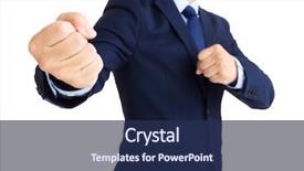  Presentation with fight - PPT theme featuring workplace violence - businessman ready to fight background and a navy blue colored foreground