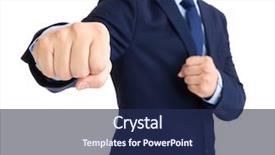  Presentation with workplace violence - Presentation design having workplace violence - businessman throwing punch background and a navy blue colored foreground
