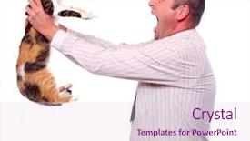  Presentation with workplace violence - Colorful theme enhanced with workplace violence - funny picture angry businessman backdrop and a lemonade colored foreground