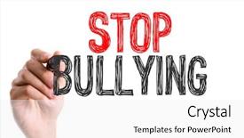  Presentation with workplace bullying - Amazing slides having workplace violence - hand with marker writing backdrop and a white colored foreground