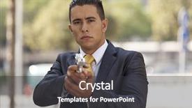  Presentation with gun violence - Theme having workplace violence - powerful security businessman aiming background and a dark gray colored foreground