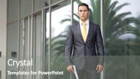  Presentation with gun violence - Cool new theme with workplace violence - powerful security businessman aiming backdrop and a gray colored foreground