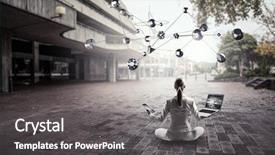  Presentation with healthy lifestyle - Presentation theme enhanced with workplace wellbeing - business and healthy lifestyle concept background and a  colored foreground