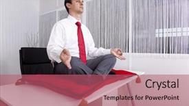  Presentation with office management - Audience pleasing slide set consisting of swedish falukorv sausage with stewed macaronis on white plate backdrop and a coral colored foreground