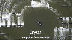  Presentation with sewerage - Theme consisting of works aerial photo sewage water background and a dark gray colored foreground