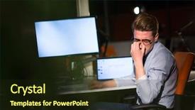  Presentation with dark night - Cool new PPT theme with works in the later time backdrop and a wine colored foreground