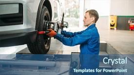  Presentation with mechanic - Theme enhanced with works on collapse of convergence background and a ocean colored foreground